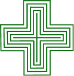 Icona della croce verde delle farmacie