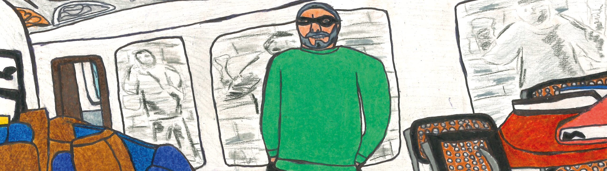 Disegno a mano di Massimo Bottura dentro all'Osteria Francescana